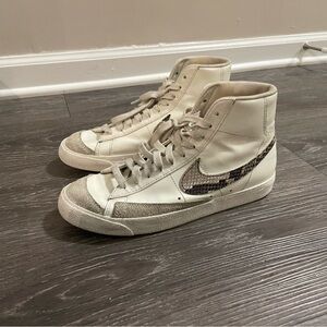 Nike Cream and Gray High-Top Sneakers